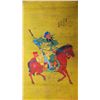 Image 1 : A CHINESE GUAN YU OIL PAINTING ON FABRIC SIGNED
