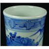 Image 3 : 18th C CHINESE BLUE & WHITE PORCELAIN BRUSH POT