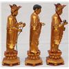 Image 5 : SET OF 3 18th C STANDING GILDED WOOD BUDDHA