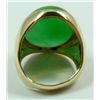 Image 6 : 14K YELLOW GOLD NATURAL A JADEITE GYPSY STYLE RING