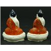 Image 2 : A PAIR OF MONGOLIAN SEATED PORCELAIN BUDDHAS