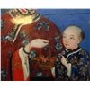 Image 3 : CHINESE REVERSE GLASS PAINTING OF MOTHER & CHILD