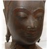Image 2 : A CHINESE BRONZE BUDDHA HEAD SCULPTURE