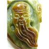 Image 2 : A CHINESE RELIEF SHOU XING JADE PENDANT