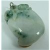 Image 4 : A CHINESE SHOU XING RELIEF JADEITE PENDANT