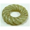 Image 1 : A CHINESE NEPHRITE CIRCULAR ROPE PENDANT