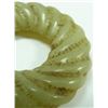 Image 2 : A CHINESE NEPHRITE CIRCULAR ROPE PENDANT