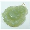 Image 2 : A CHINESE JADE LAUGHING SEATED BUDDHA PENDANT