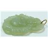 Image 4 : A CHINESE JADE LAUGHING SEATED BUDDHA PENDANT