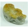 Image 2 : CHINESE JADEITE SEATED OX ON COINS PENDANT