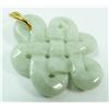 Image 1 : A CHINESE JADEITE SACRED KNOT PENDANT