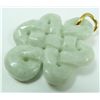 Image 2 : A CHINESE JADEITE SACRED KNOT PENDANT