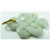 Image 4 : A CHINESE JADEITE SACRED KNOT PENDANT