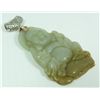 Image 1 : NEPHRITE WHITE JADE LAUGHING BUDDHA PENDANT