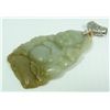 Image 2 : NEPHRITE WHITE JADE LAUGHING BUDDHA PENDANT