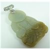 Image 4 : NEPHRITE WHITE JADE LAUGHING BUDDHA PENDANT