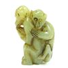 Image 2 : CHINESE NEPHRITE JADE DOUBLE MONKEY PENDANT