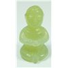 Image 1 : A CHINESE NEPHRITE JADE SEATED ACCOLITE FIGURE