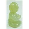 Image 3 : A CHINESE NEPHRITE JADE SEATED ACCOLITE FIGURE