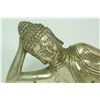 Image 2 : A THAI SILVERPLATE BRONZE OF RECLINING BUDDHA