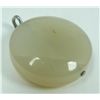 Image 1 : A CHINESE WHITE JADE NEPHRITE ROUND PENDANT
