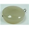 Image 2 : A CHINESE WHITE JADE NEPHRITE ROUND PENDANT