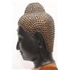 Image 4 : LARGE THAI BRONZE BUDDHA HEAD ON WOODEN BASE