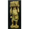 Image 1 : A JAPANESE CARVED IVORY MAN WITH BUCKET OF FISH