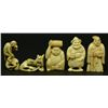 Image 1 : 5 JAPANESE CARVED IVORY NETSUKE FIGURES
