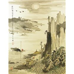 CHINESE SCROLL PAINTING BY JIAN AI SONG