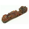 Image 1 : 18th C CHINESE AMBER CHIH LUNG SCEPTER BELT HOOK