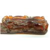 Image 4 : 18th C CHINESE AMBER CHIH LUNG SCEPTER BELT HOOK