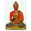 Image 1 : CHINESE LARGE BLOOD AMBER SEATED BUDDHA FIGURE