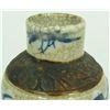 Image 3 : Pr OF 19th C BLUE BROWN & WHITE CRACKLE VASES