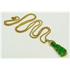 Image 1 : APPLE GREEN JADEITE AND YG PENDANT & CHAIN