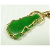 Image 3 : APPLE GREEN JADEITE AND YG PENDANT & CHAIN
