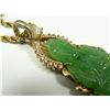 Image 3 : CHINESE JADE QUAN YIN PENDANT w DIAMOND STONES