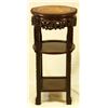 Image 1 : ANTIQUE CHINESE HARDWOOD AND MARBLE TOP STAND
