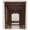 Image 1 : SET OF 4 CHINESE HARDWOOD NESTING TABLES