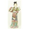 Image 1 : CHINESE ENAMELED PORCELAIN MAIDEN FIGURE