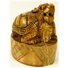Image 1 : CHINESE CARVED IVORY DRAGON TURTLE SEAL