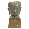 Image 1 : BRONZE THAI PARTIAL BUDDHA HEAD ON BASE