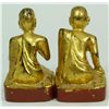 Image 4 : PAIR CARVED GOLD LEAF BUDDHA ACCOLYTES