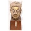 Image 1 : CHINESE STONE BUDDHA HEAD SCULPTURE ON BASE