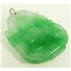 Image 1 : CHINESE CARVED JADEITE SEATED BUDDHA PENDANT