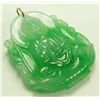 Image 3 : CHINESE CARVED JADEITE SEATED BUDDHA PENDANT