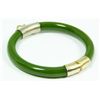 Image 1 : CHINESE NEPHRITE JADE HINGED BANGLE BRACELET