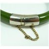 Image 4 : CHINESE NEPHRITE JADE HINGED BANGLE BRACELET