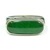 Image 1 : DEEP EMERALD GREEN JADE SADDLE RING