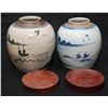 Image 4 : Pr OF CHINESE KANGXI BLUE AND WHITE GINGER JARS